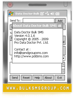 PDA text messaging software sends group sms