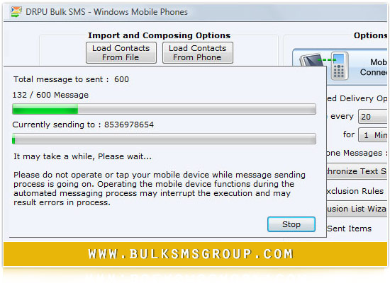 Bulk SMS Windows Mobile 8.2.1.0