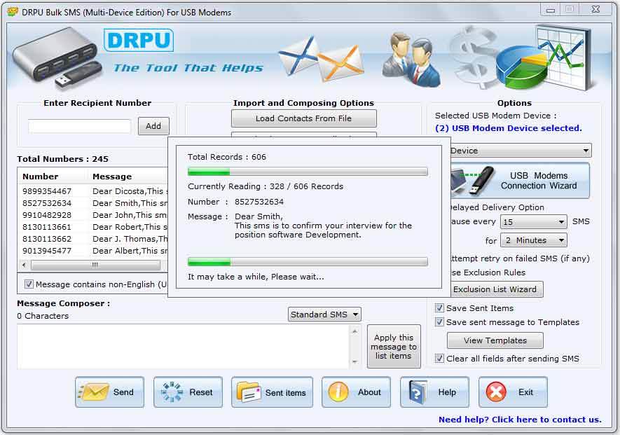 Bulk SMS Software - Multi USB Modem