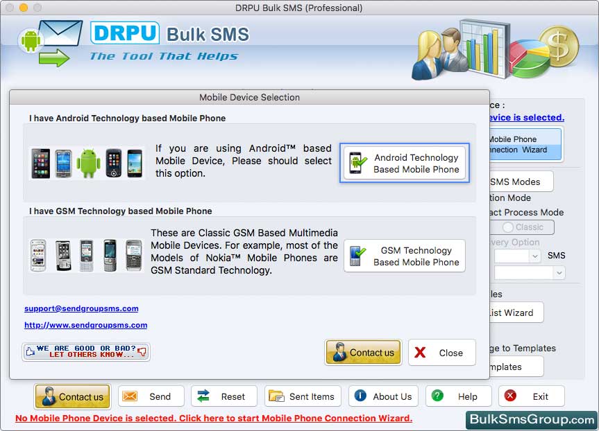 MAC Bulk SMS Software - Professional