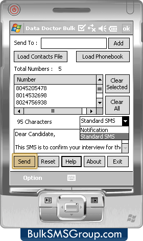 Pocket PC to Mobile Bulk SMS Software