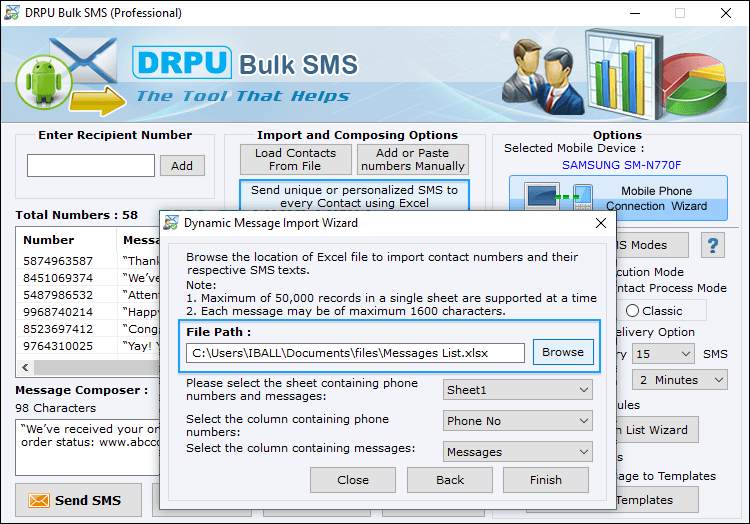 Bulk SMS Software – Professional